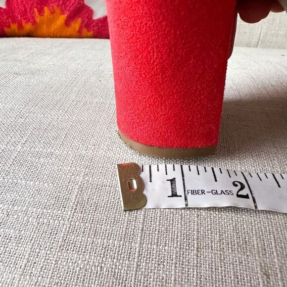 Charles by Charles David Red Strappy Mules Platform Block Heel Size 8 - Picture 6 of 12